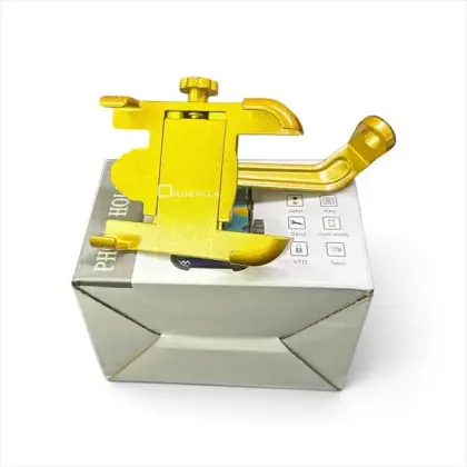 Universal Metal Motorcycle Phone Holder (Gold) - Mirror Mount | Buy Online Sri Lanka