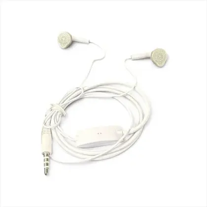 Classic White Wired Earphones with Built-in Mic (3.5mm Audio Jack) | Order.lk